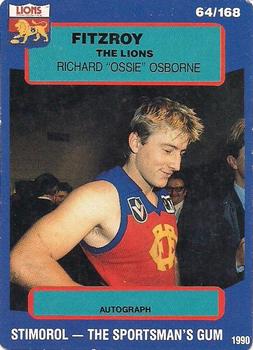 1990 AFL Scanlens Stimorol #64 Richard Osborne Front
